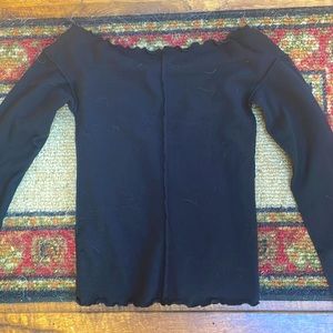 UO Lettuce Edged Off the Shoulder Top